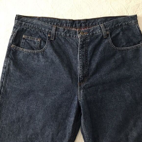 Member's Mark Flannel Lined Blue Jeans Heavy Denim Classic Med Wash Work 40/30 - Picture 5 of 12